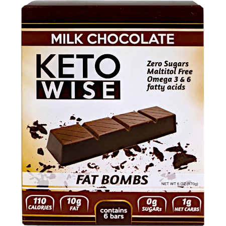 Keto Wise Fat Bombs - Milk Chocolate Bars Box